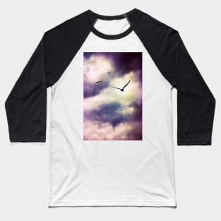 Birds Flying Away Baseball T-Shirt